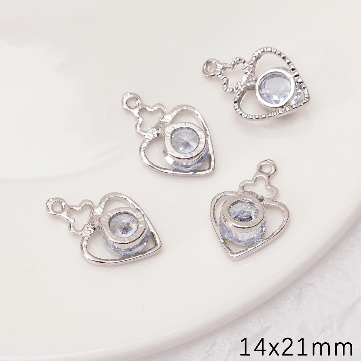 

Подвески-шармы из сплава с сохраняющим цвет цирконом для изготовления браслетов, ожерелий и ювелирных изделий своими руками Y2k Love