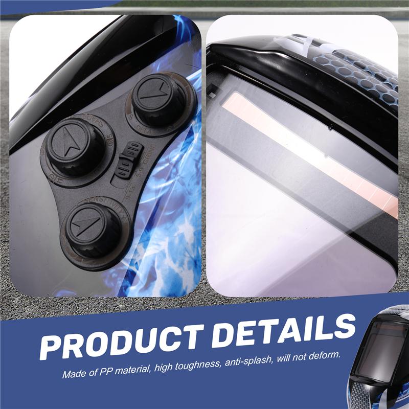 A96I-Welding Helmet Large View Welder Mask True-Color Lens For Arc Weld Grind Cut Welding Mask Power Auto Darkening