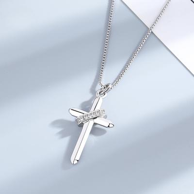 Vintage Gothic Hohl Kreuz Anhänger Halskette Silber Cool Street Style Halskette Für Frauen Geschenk Hals Schmuck