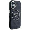 Etui Guess Iml Metal Glitter 4G Circle   Triangle Magsafe Do Iphone 16 Czarny