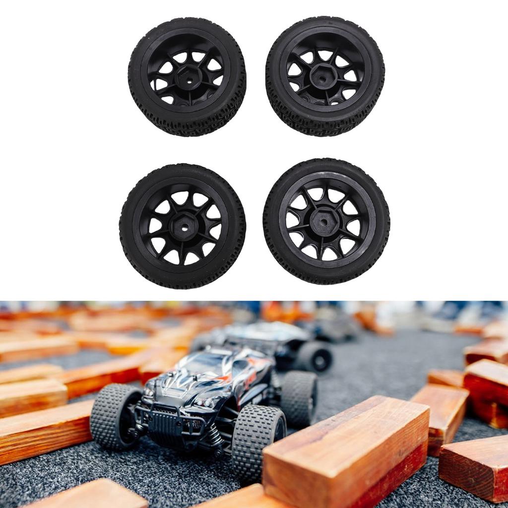 4PCS RC   Tires Fit for    01 XV02 70mm 1:10 Scale Plastic Nylon RC Car Wheel Hub Tire