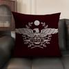 Gold Imperial Eagle Rome Spqr Cushion Cover Natural Linen Organic Fabric Double-Sided Printing Sofa Home Decor Gift Pillow Case
