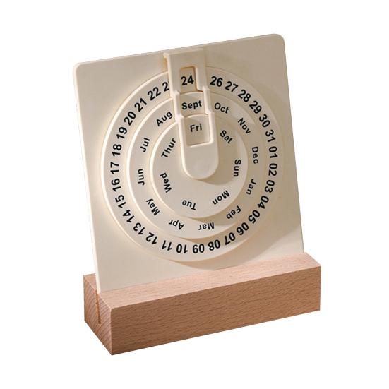 

Вечный календарь, небольшой вращающийся настольный круглый календарь с деревянной основой, отображением месяца, недели, дня, колесный календарь для домашнего офиса Sets