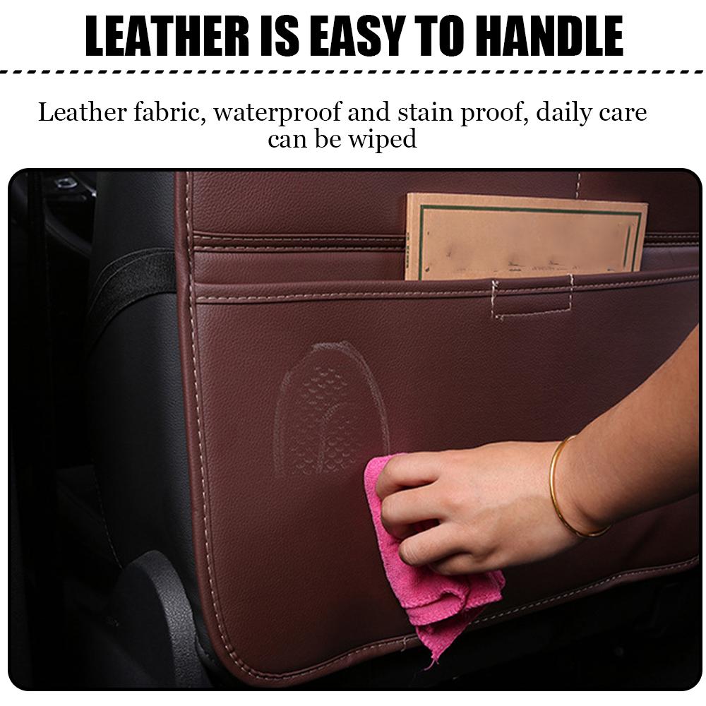 1PC Car Seat Back PU leather Protector Dust-proof For Children/ Baby Kick Mat Protect from Mud Dirt waterproof car seat cover