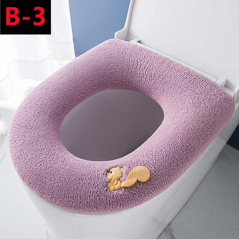 Newest Thicken Toilet Seat Cover Mat Winter Warm Soft Washable Mat Seat Case Toilet Lid Pad Bidet Cover Bathroom Accessories