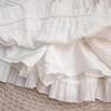 White Ruffled Short Skirt for Women - 2025 Summer Slim Fit, High Waist, Anti-Exposure Design