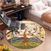 1Pc Tree of Life Circular Print Rug - home decoration Carpet For Living Room Bedroom Flooring Computer Chair Area Rug