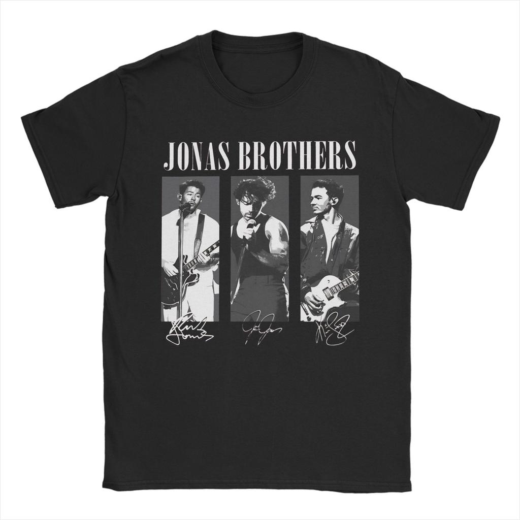 Casual Jonas Brothers Tour TShirt Men Crew Neck 100 Cotton T Shirt Short Sleeve Tees Gift Idea Tops