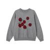2025 Gentle Tomato New Jacquard Crew Neck Knitted Sweater Autumn and Winter Casual Loose Soft Waxy Top Tide