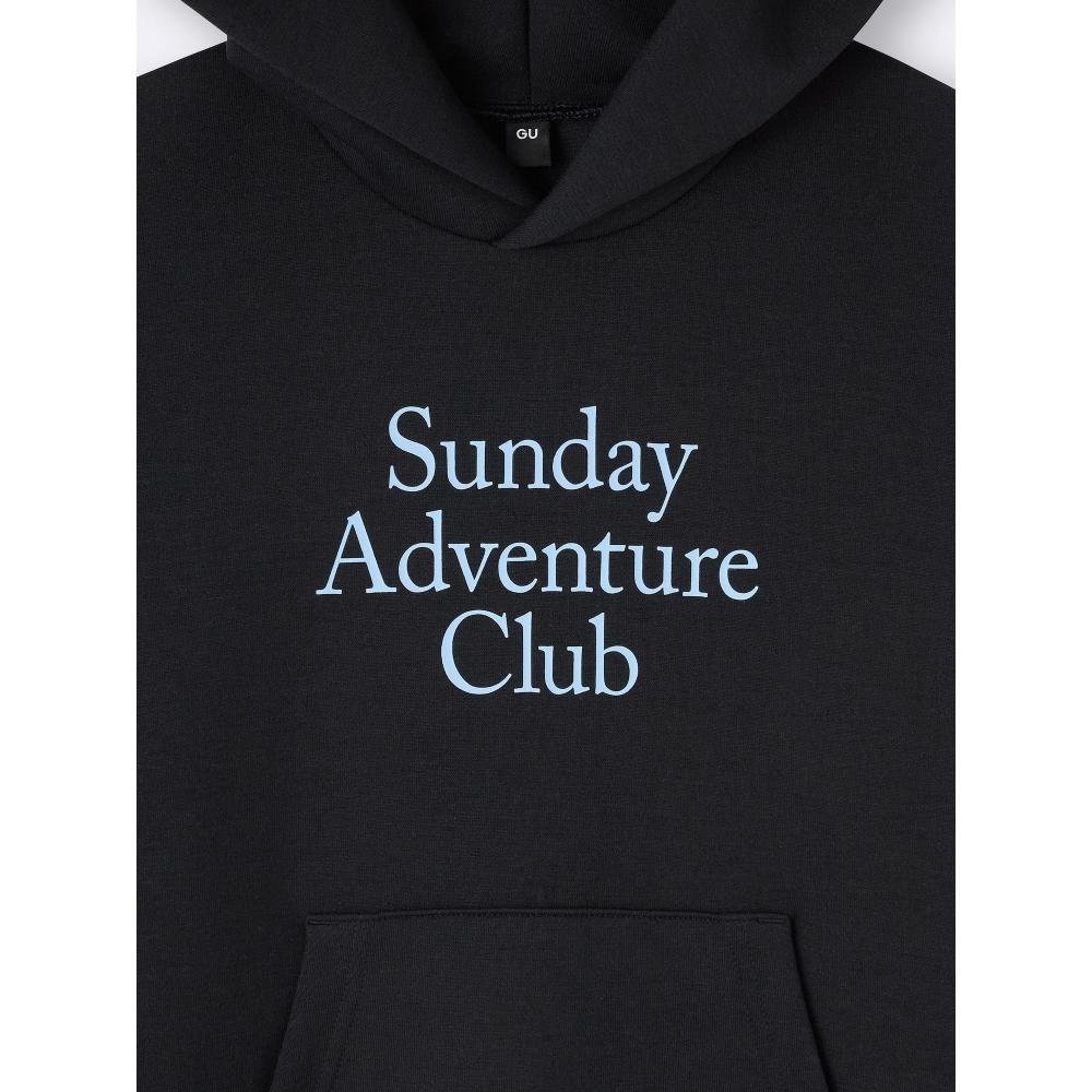 Gu By Uniqlo Kids Puff Sweatshirt Hoodie  Logo 