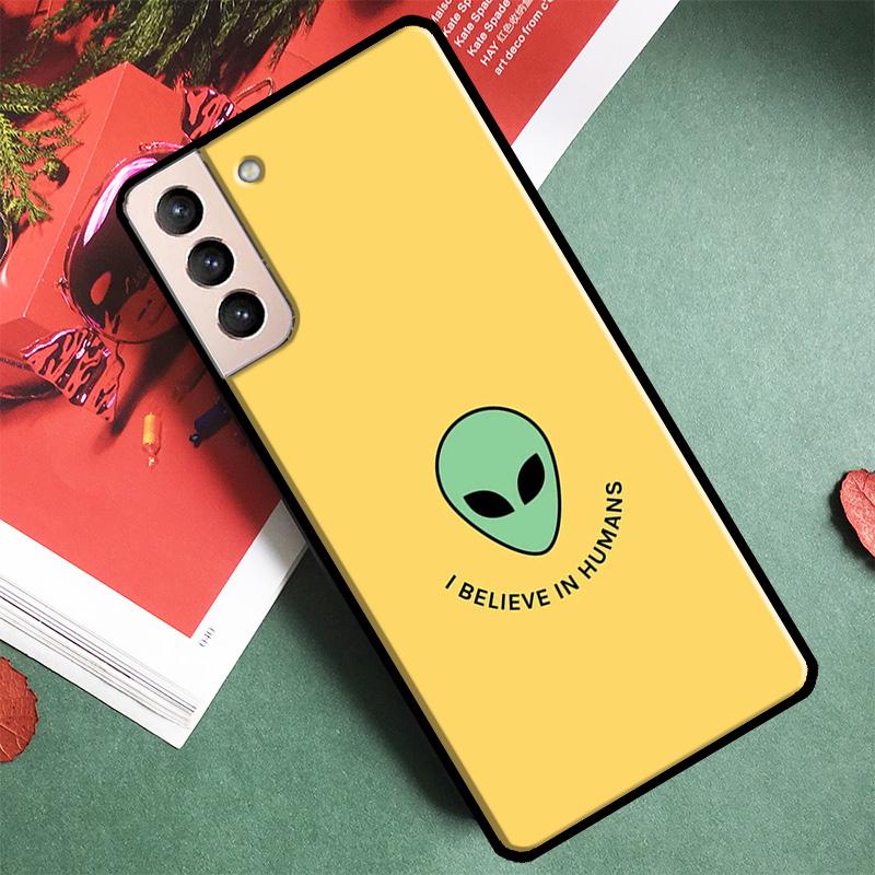 Cartoon Alien Phone Case For Samsung Galaxy S24 S25 Ultra S9 S10 S20 FE S21 S22 S23 Ultra Plus Back Cover