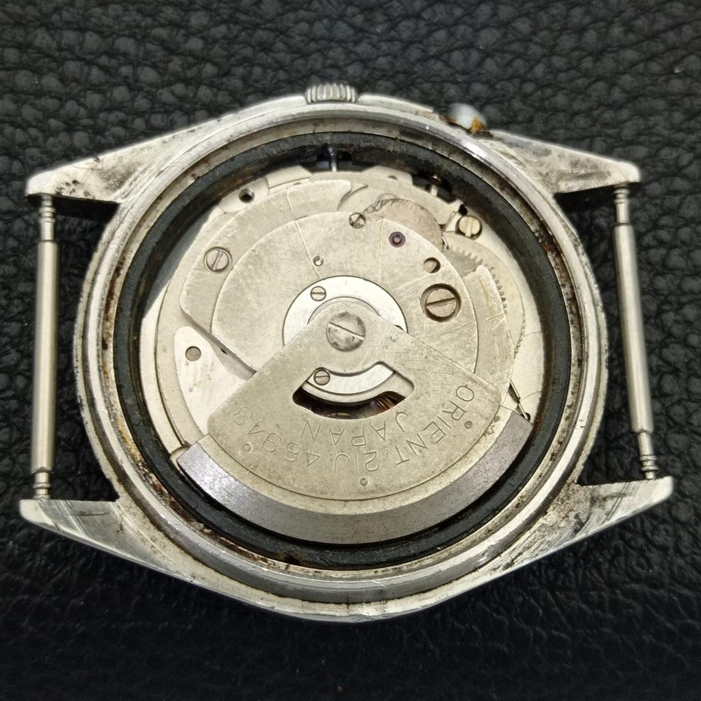 AUTOMATIC 46943 VINTAGE ORIENT CRYSTAL JAPAN MENS ORIGINAL DIAL WATCH A701888-5 R207-a701888
