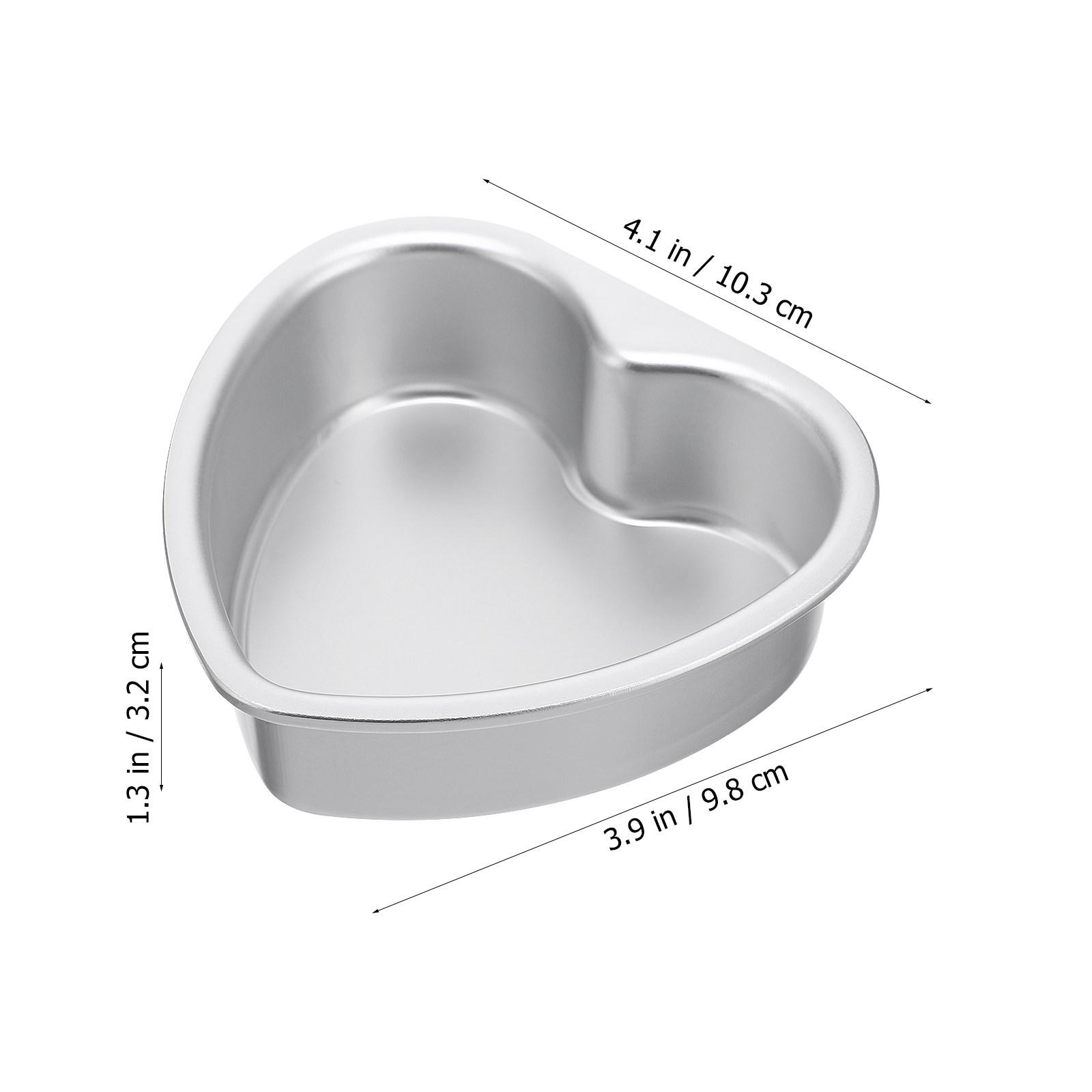 

2Pcs Heart Shape Cake Pans Premium Aluminum Alloy Detachable Bottom Baking Molds for Biscuit Cheesecake Mousse Baking