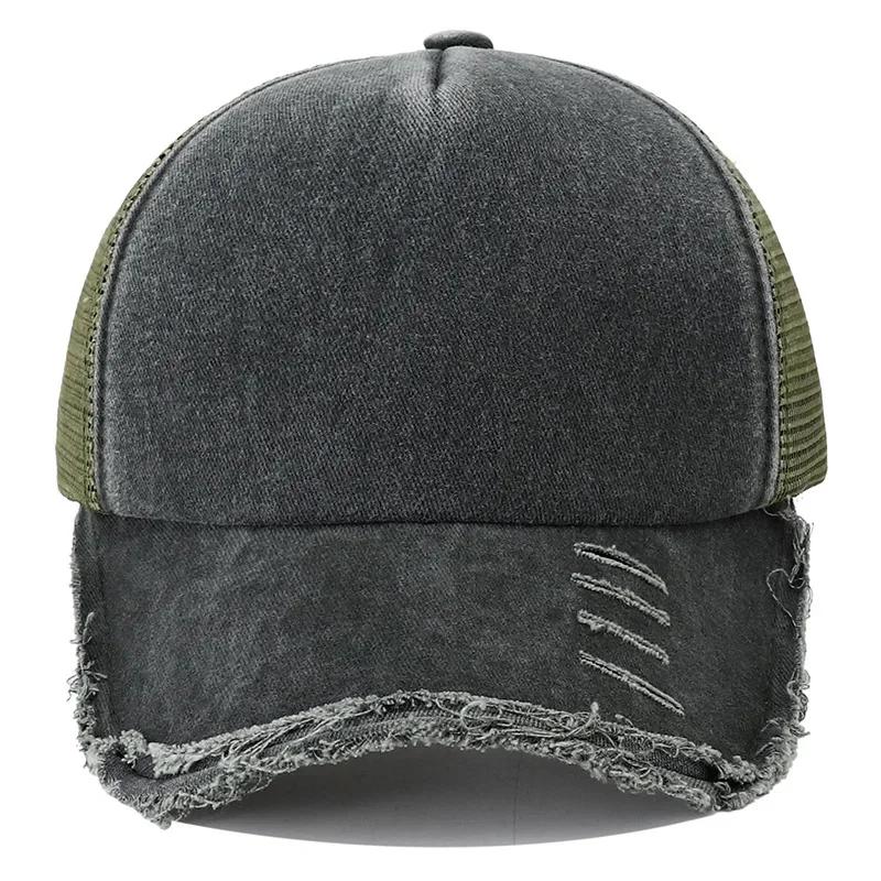 2024 New Summer Women's Black White Pink 5 Panel Baseball Cap with Breathable Mesh Trucker Snapback Hats for Men Women Gorros