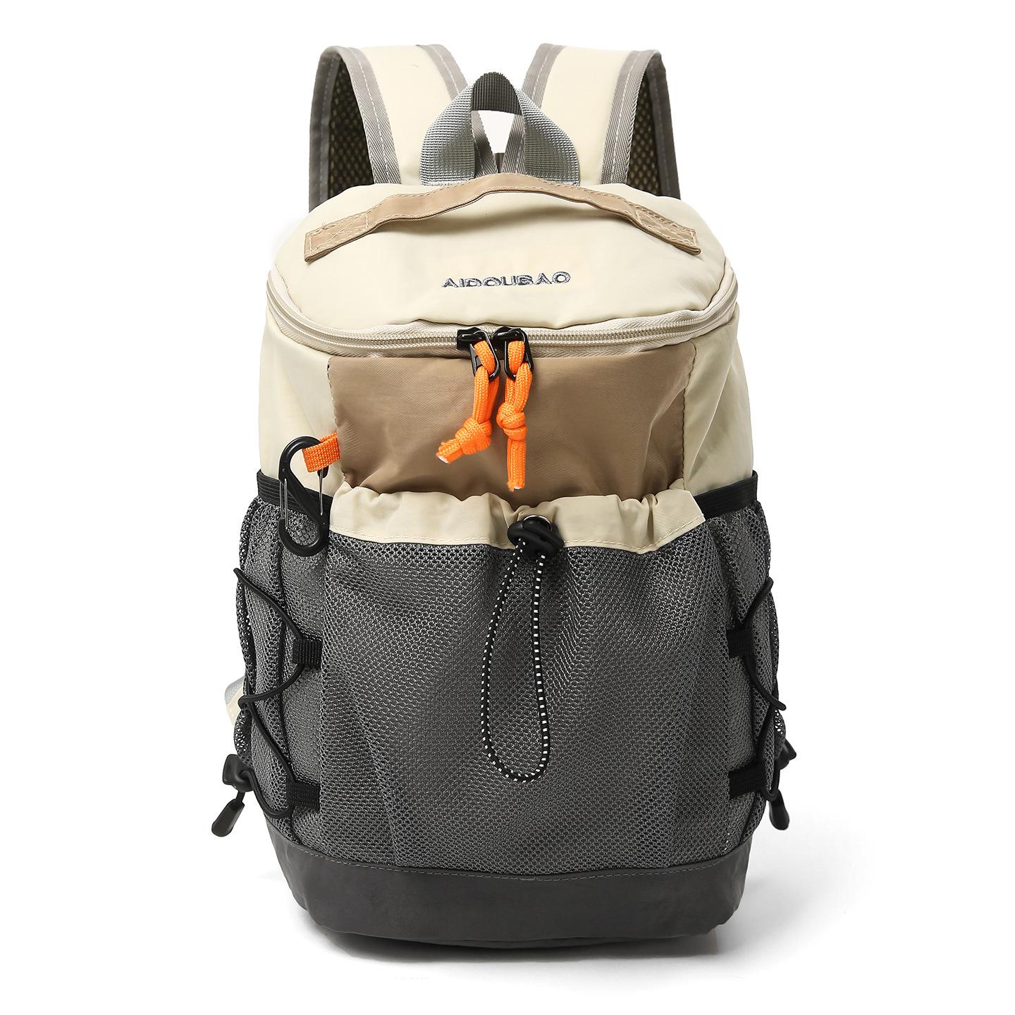 

Outdoor travel backpack Large capacity hiking bag Light travel storage Small school bag Leisure cycling backpack хаки