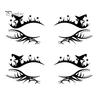 Cosmetic Transfers for Adults 2 Pairs Halloween Eye Tattoo Stickers, Waterproof Temporary Face Decals with Ghostly Decorations Pumpkin Bat Spider Web,
