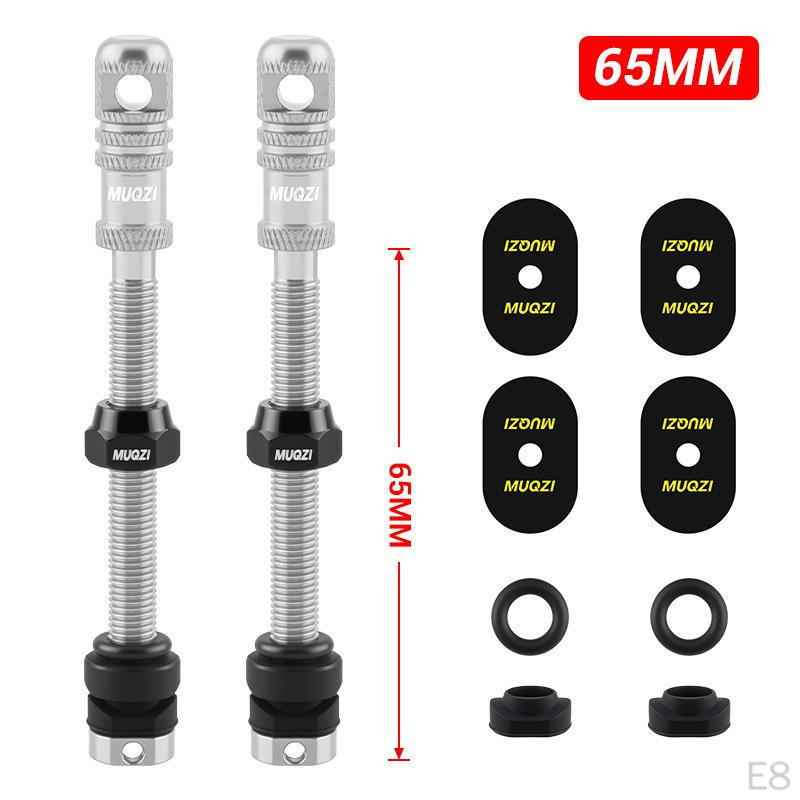 2 Pieces Tubeless Valve Stem Presta 65mm for Road Bike Most Rims