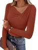 2026 Women's One-Shoulder Swing Neck Off-the-Shoulder Slimming Long Sleeve Top