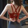 Damen Sportunterwäsche Stoßfester Anti-Durchhänger Hochintensiver Lauf-Fitness-BH Yoga-Weste Außerhalb Des Fitnessstudios Push-Up-BH-Top