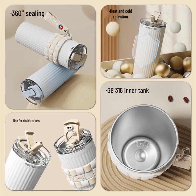 PEPSI Striped 316 Stainless Steel Insulated Tumbler