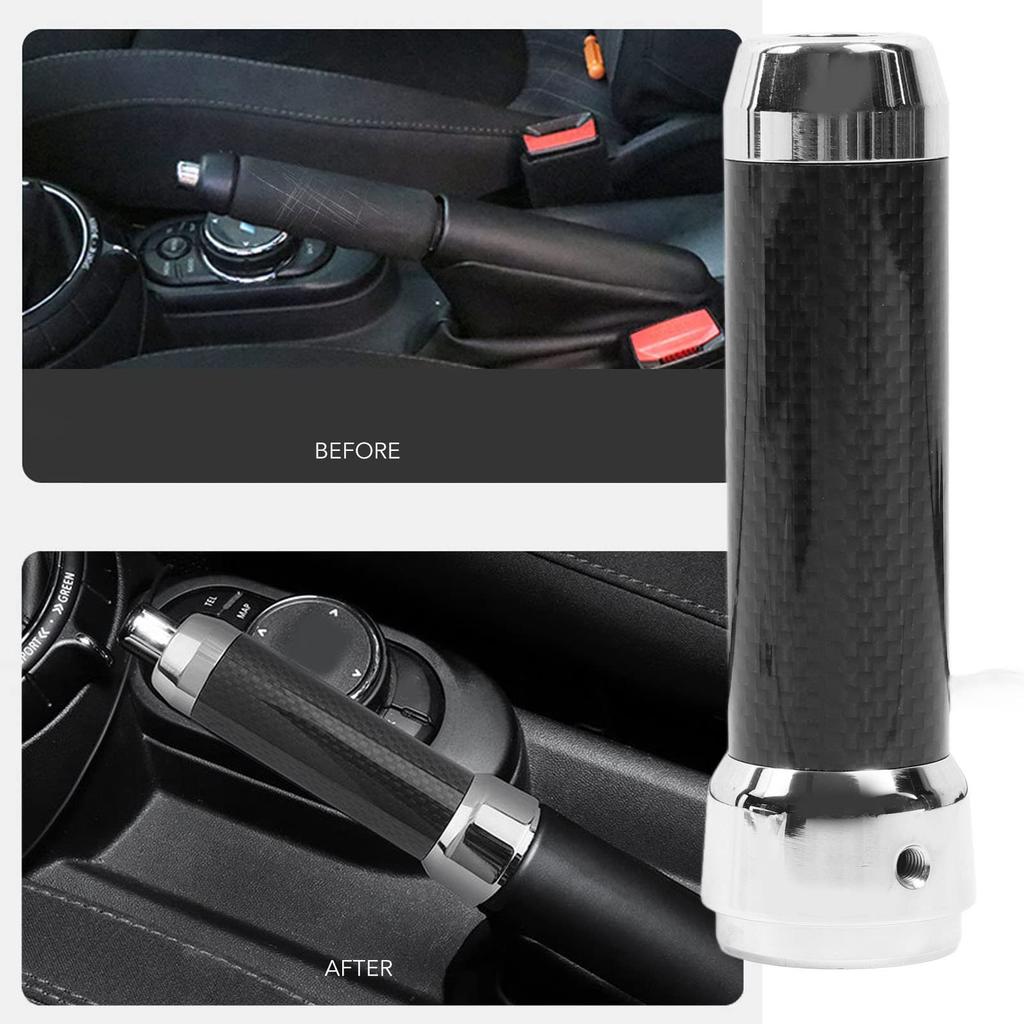 Shift Lever Cover Carbon Fiber Handbrake Handle Grip Cover Replacement