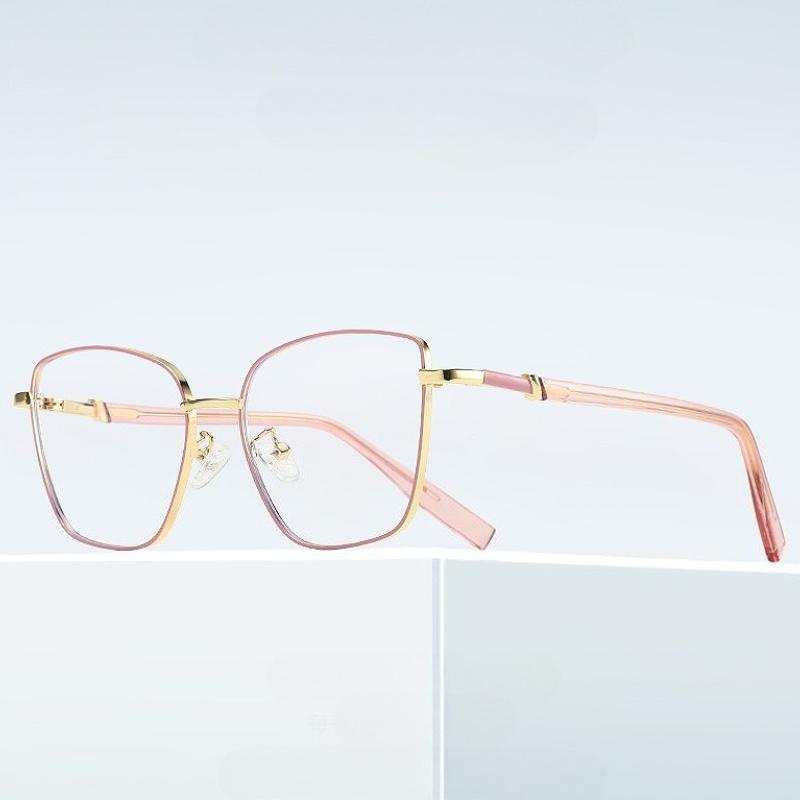 Women'S Metal Retro Cat Eye Optical Spectacle Glasses Durable Comfortable Exquisite Blue Light Blocking Eyeglasses Protect Eyes