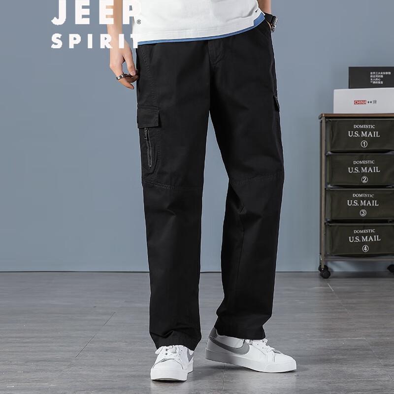 JEEP SPIRIT Men's Loose Fit Straight Leg Cargo Pants