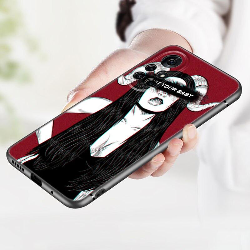Aesthetic Devil Woman Phone Case For Huawei Honor 60 50 SE 30S Mate 30 20 10 Lite 40 Nova 9 8 Pro Y60 8i 7i 7SE 5T Premium Cover