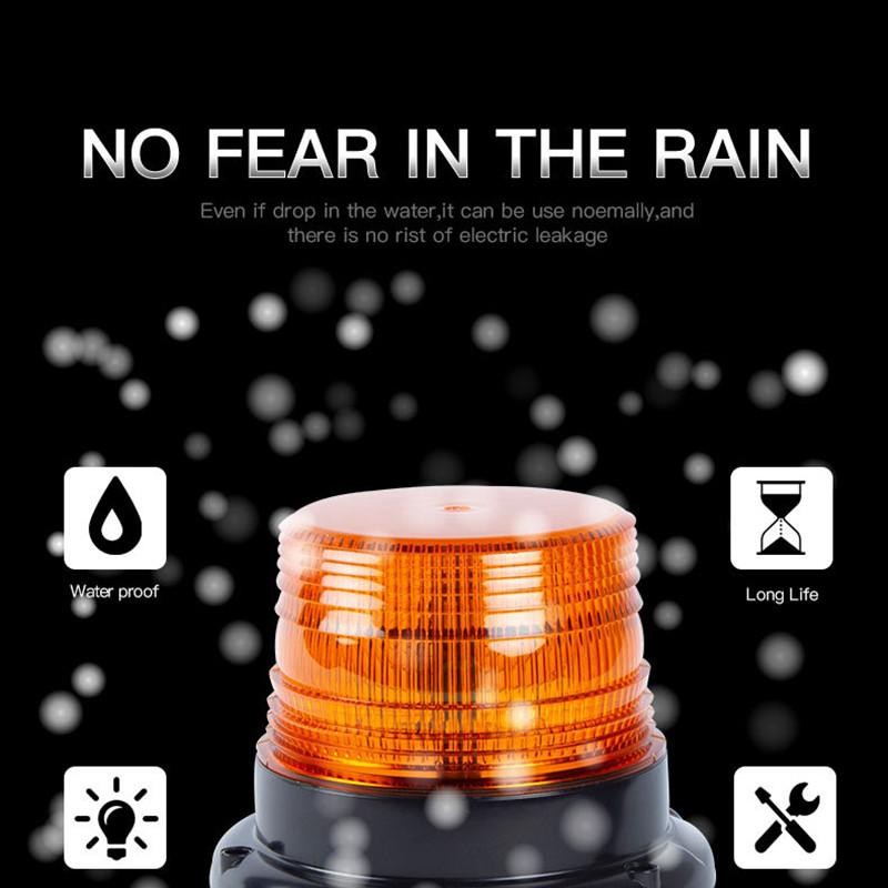 Car Strobe Light Emergency Car Rotating Traffice Indication Car Flash Beacon Light Led Orange Blue Red Flash Car Warning Light Decoration