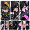Anime Girls Cute Black Cat Phone Case For Samsung Galaxy A13 A14 A15 A16 A17 A53 A54 A55 A56 A33 A34 A35 A36 A23 A24 A25 A26 A05