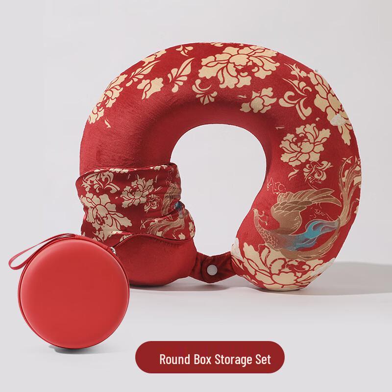 

National Style Memory Foam Neck Pillow & Eye Mask Set One Size