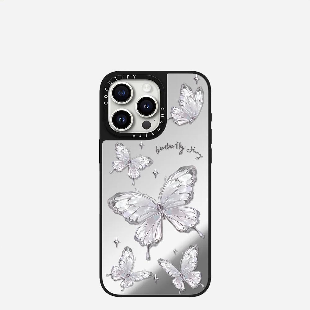 

Metal Butterfly for IPhone16ProMax Mobile Phone Case for Apple 14 Couple 13pro Anti-fall 15p Trend For Apple 11
