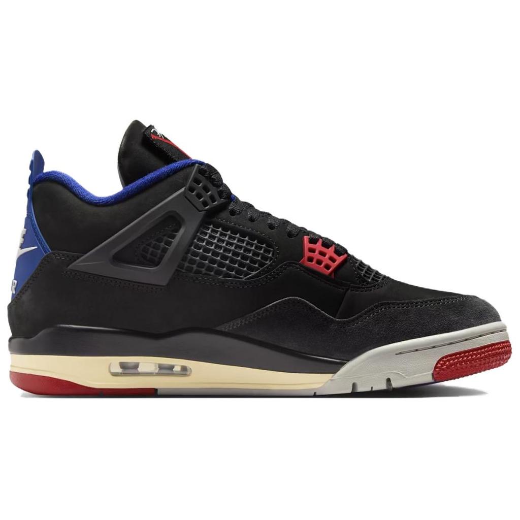 Air Jordan 4 Retro Rare Air - Biele Nápisy Pánske Tenisky Čierna Ohnivo-Červená Tmavomodrá FV5029-003