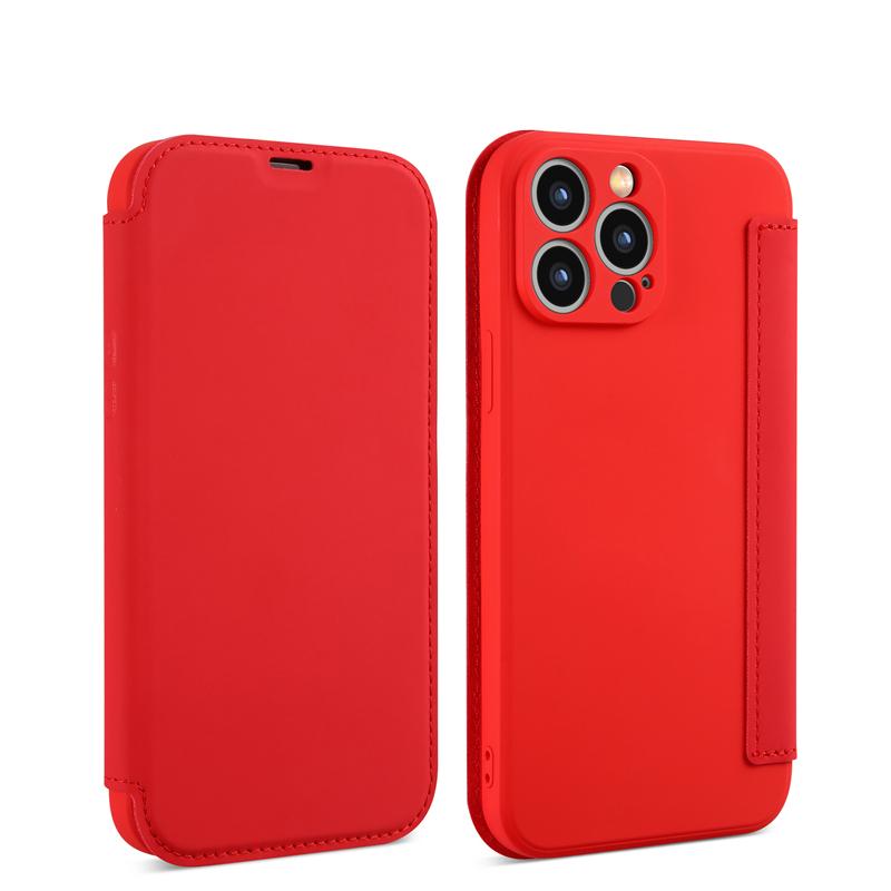 

Роскошный кожаный оригинальный флип-чехол-бумажник с жидким силиконом и флип-бумажником для APPLE iPhone 14 Plus 11 12 13 Pro Max Mini XS X XR 8 7 Plus SE, мягкий чехол For iPhone XR красный