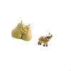 Hugging Elephant Pear Book Stand Ceramic Bookend Fine Workmanship Resin Art Animal Sculpture