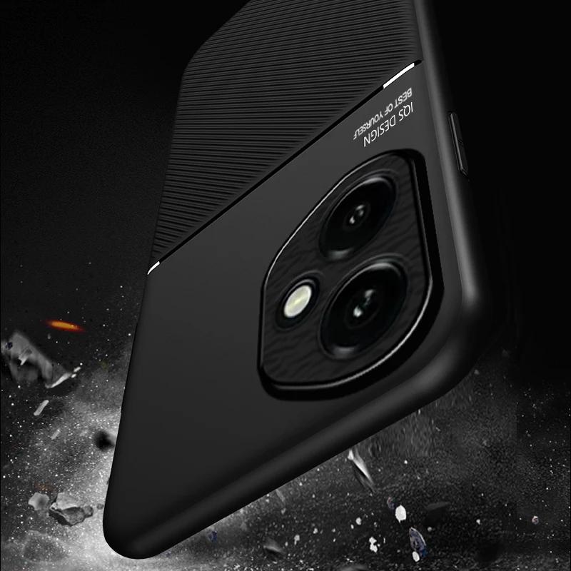 Moire Leather TPU Frame Bumper Case For Honor 400 Pro Built-in Car Magnetic Back Cover For Honor 400 200 300 Pro Lite Case