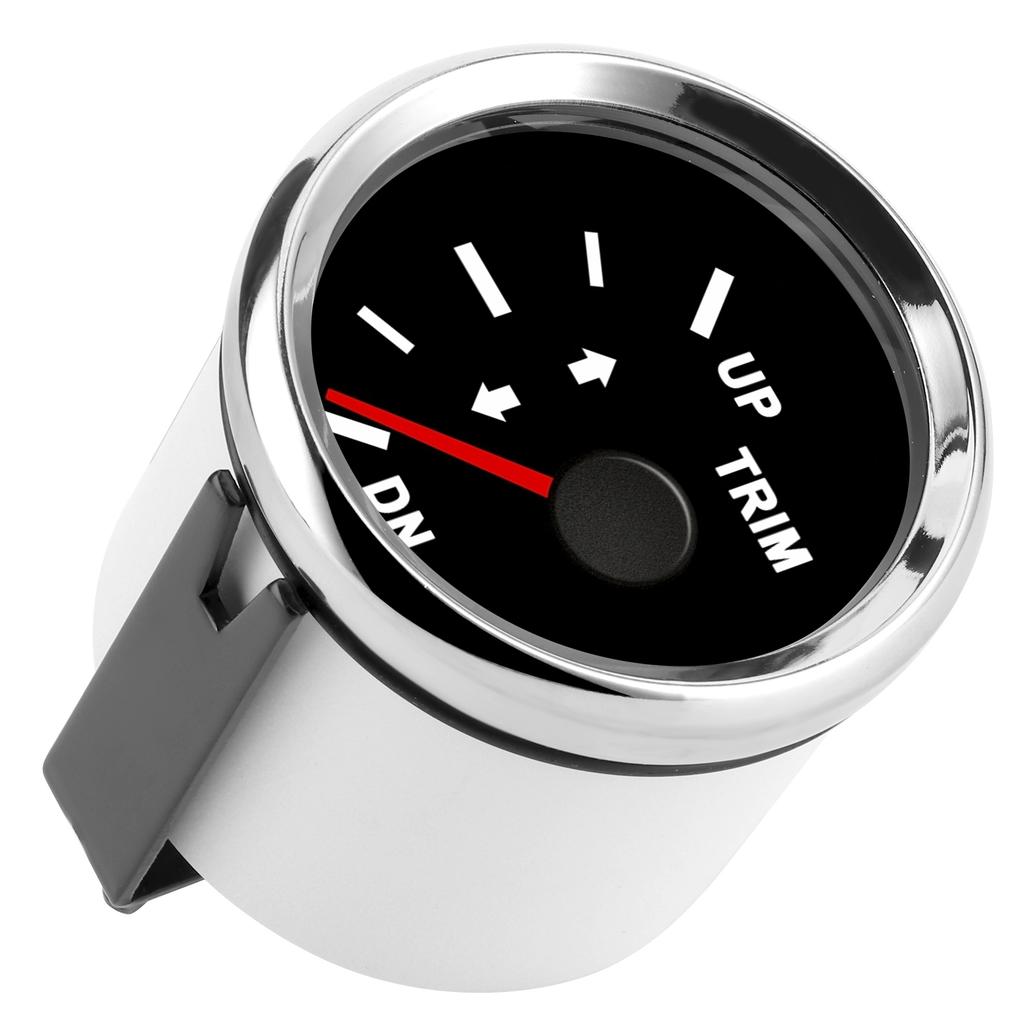 Balance Gauge Meter Boat Trim Balance Gauge Meter IP67 Waterproof with Red Backlight 52mm Ship Yacht Marine Yacht Trim Gauge