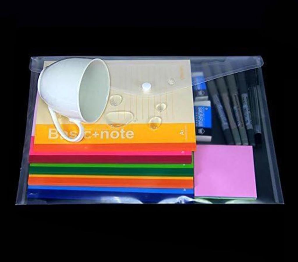 20 PCS Clear Plastic Envelopes, Poly Envelope with Snap Closure Waterproof File Folder for School Home Office, A4 Size