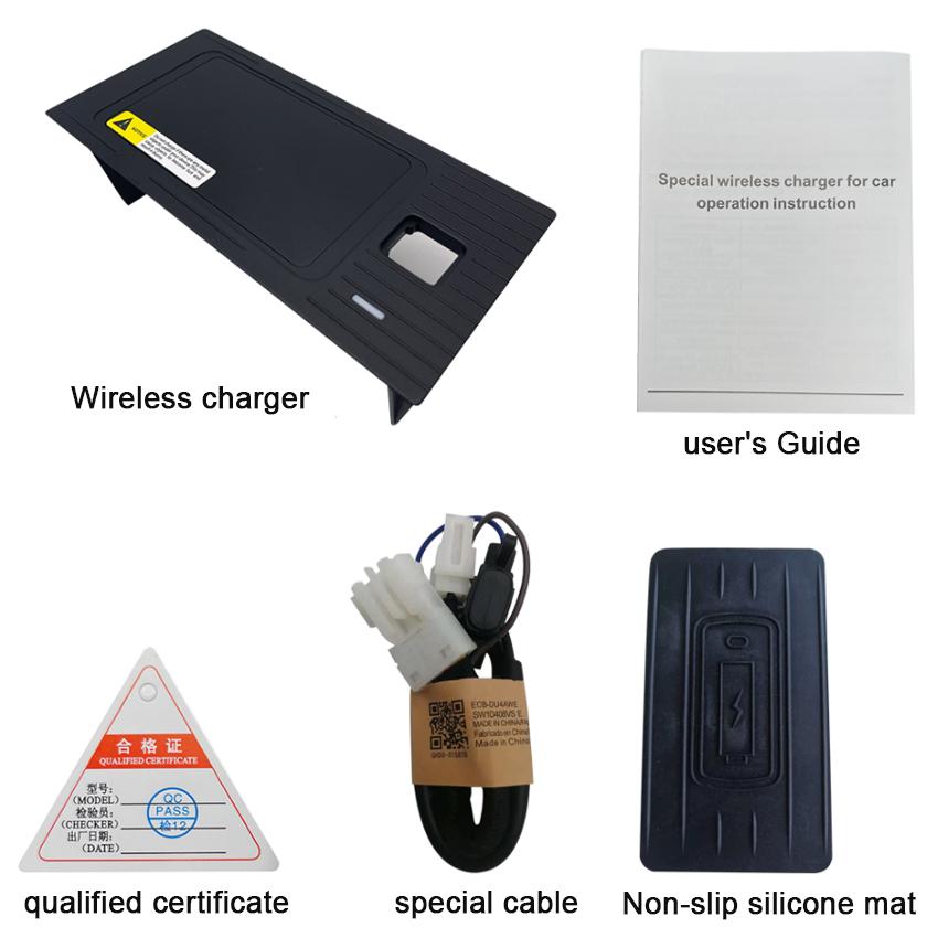 

Для BMW 7 серии F01 F02 2016 2017 2018 2019 подходит 15 Вт автомобильное беспроводное зарядное устройство QI зарядная пластина держатель мобильного телефона аксессуары