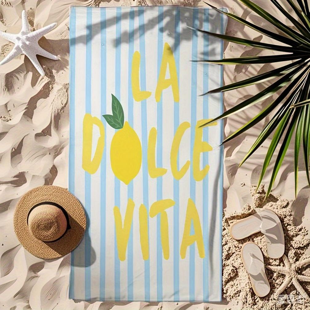1pc La Dolce Vi Beach Towel Swimming Quick-drying and Super Absorbent Suitable for Beach Vacation Pool Summer Gift for Friends