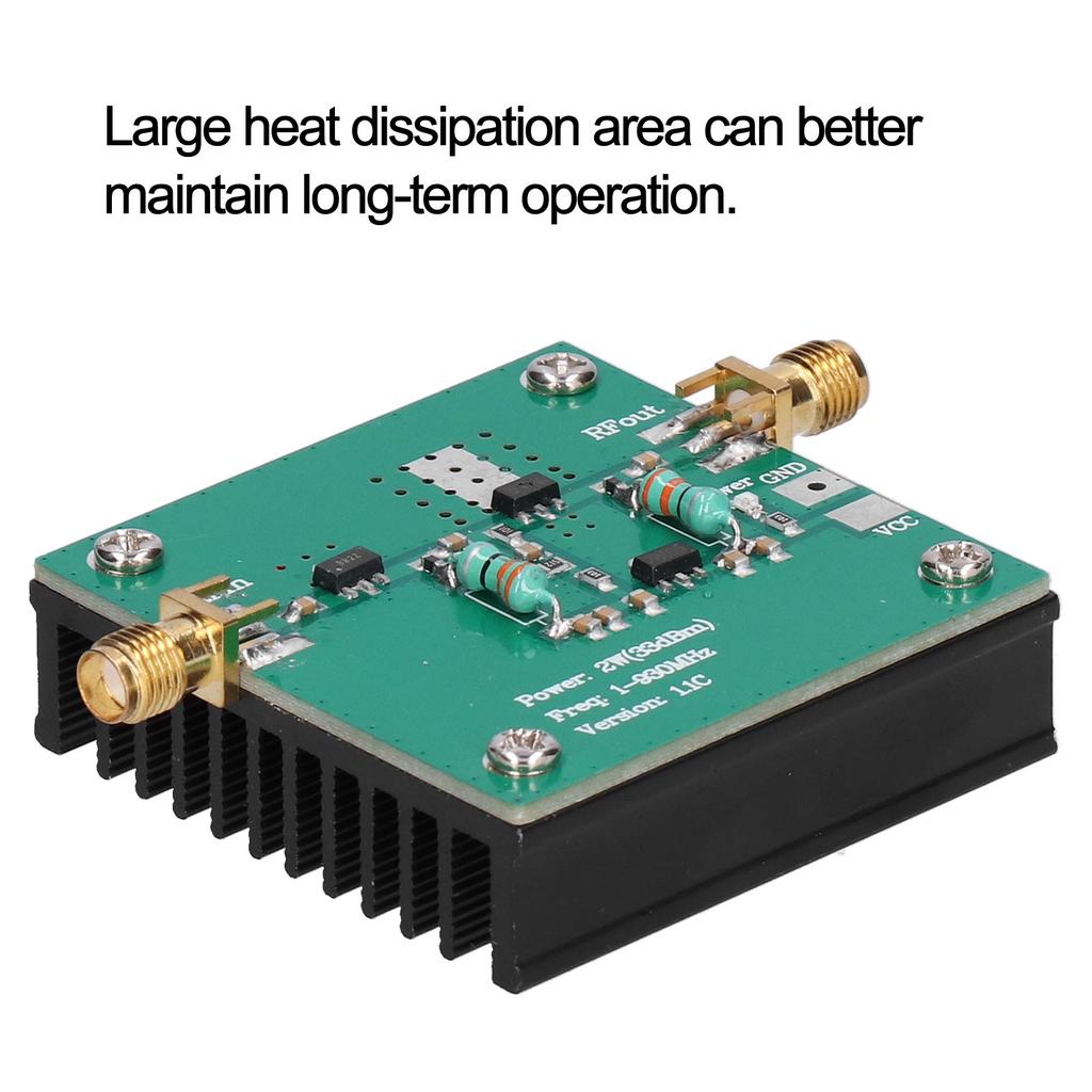 12VDC RF Power Wideband Amplifier Amplification Module 1-930MHz Working Frequency 2.0W Power Amplification RF Wideband Amplifier