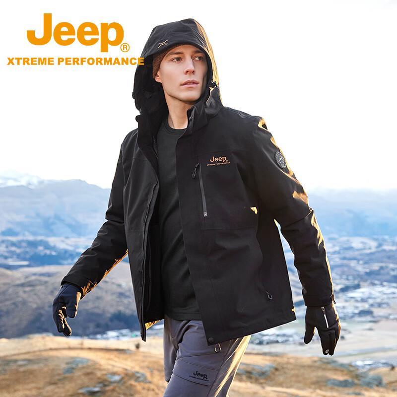 JEEP Outdoor Waterproof Fleece Lined Jacket Set