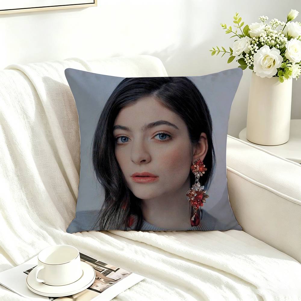 singer l-Lorde Square Double-Sided printed Pillow Case Bedroom Bedside Pillow Sofa Cushion Cover