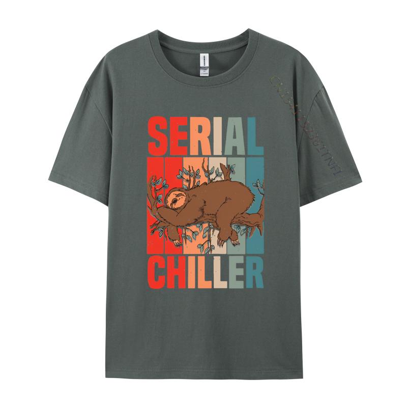 Sloth Serial Chiller Chill Your Life T Shirt Men Cotton Tee Shirt Tees Tshirt Free Shipping Oversized Camisas
