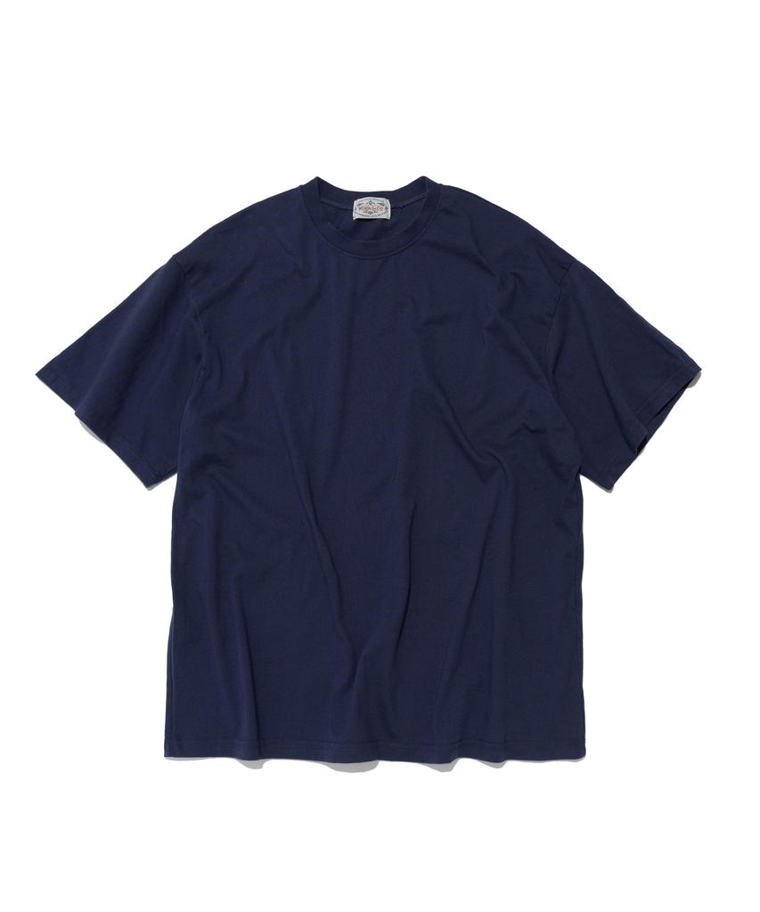 Wogseuaenko Layered Washed Short Sleeve T-Shirt (Navy)
