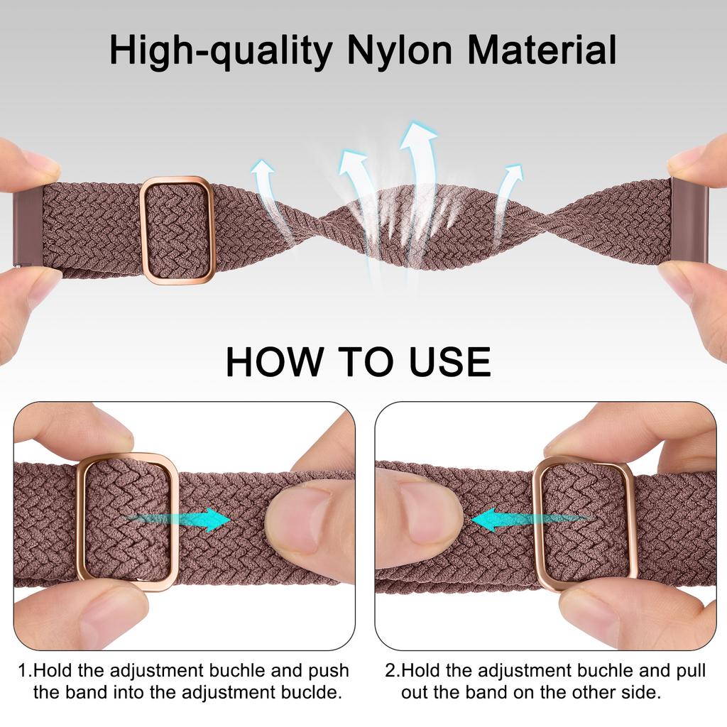 Elastic Braided Strap For Samsung Galaxy Watch 7 6 5 4 40mm 44mm/5 Pro 45mm Band For Galaxy Watch 6 4 Classic /Active 2 Bracelet