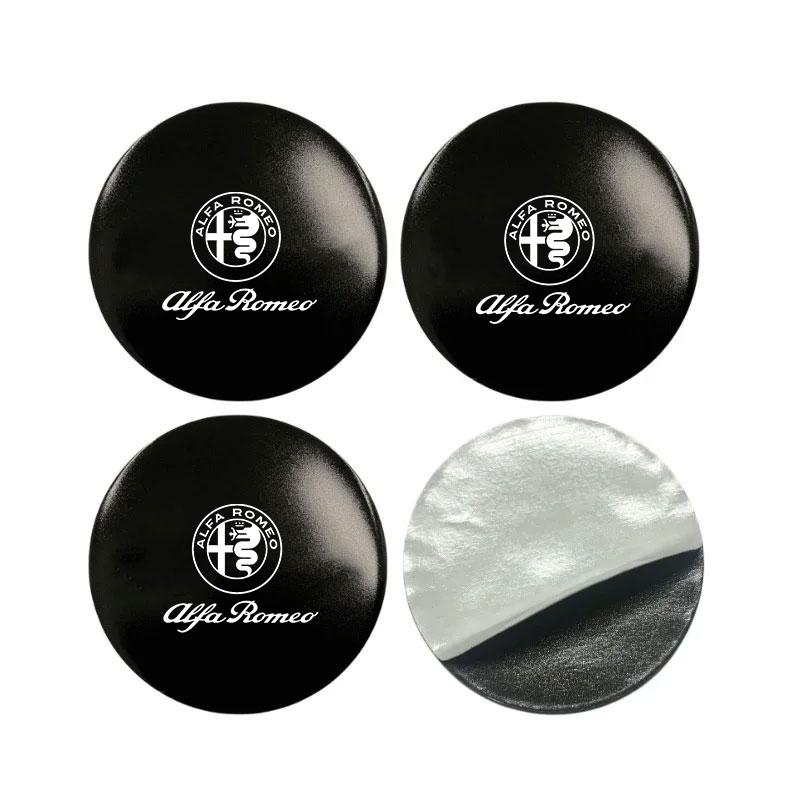 Scratch-proof car hub cover sticker car badge logo sticker For Alfa Romeo giulia stelvio giulietta 159 156 147 car Accessories