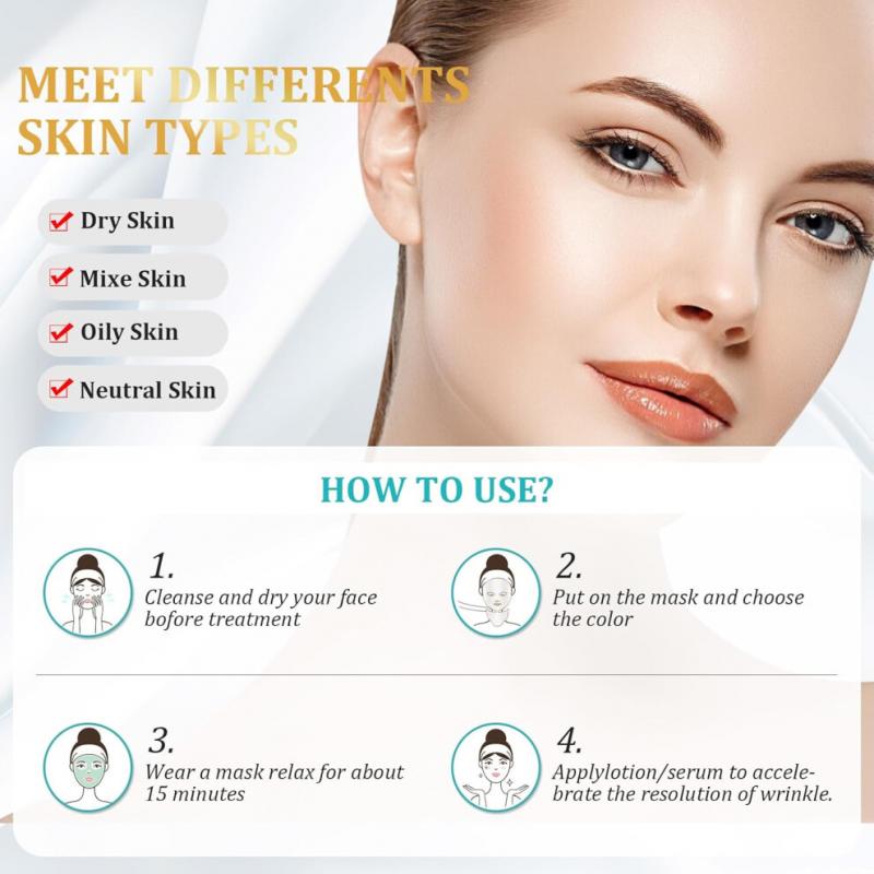 LED Face Màsk, 7 Color LED Face Màsk Light Theràpy, Skin Care Màsk for Face and Neck both beauty salons and home use