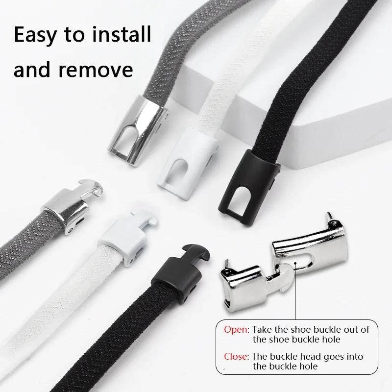 1 Pair Cross Locks Shoelaces for Sneakers Without Ties Elastic Flat Laces Kids Adult No Tie Shoelace Rubber Bands Shoe Laces