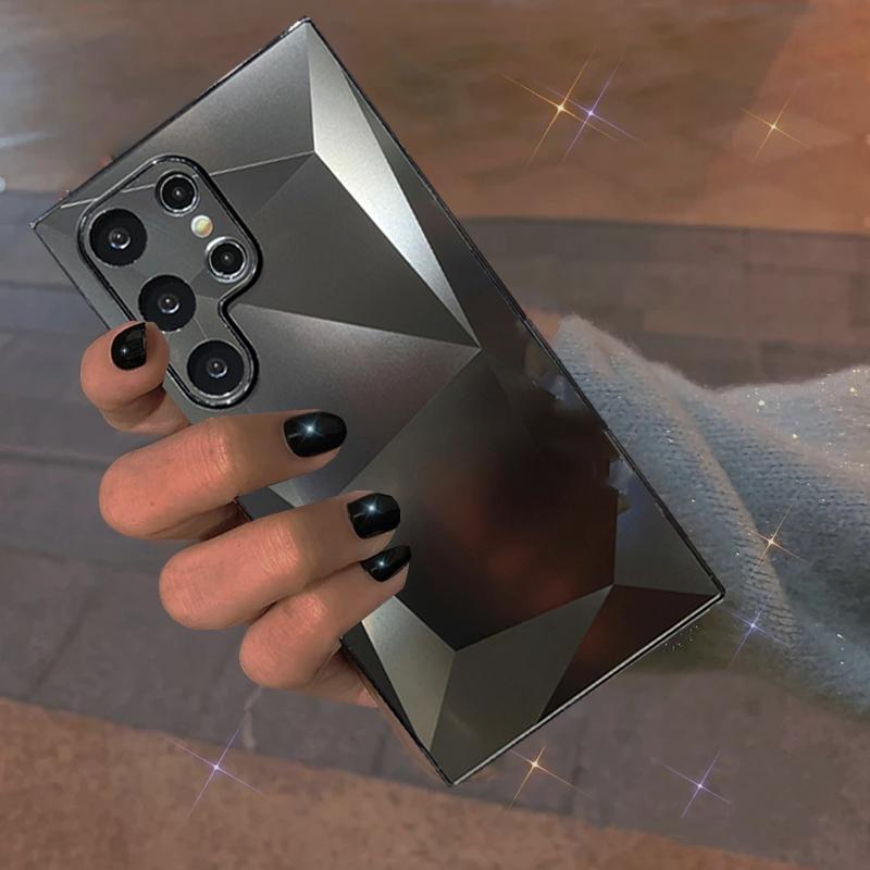 Pokovování Laserový Bling Diamantový Vzor Pouzdro Pro Samsung Galaxy S24 S23 Ultra S22 Plus A14 A24 A24 A54 A23 A53 A73 5G iPhone 15 14 13 12 11 Pro Max Kryt